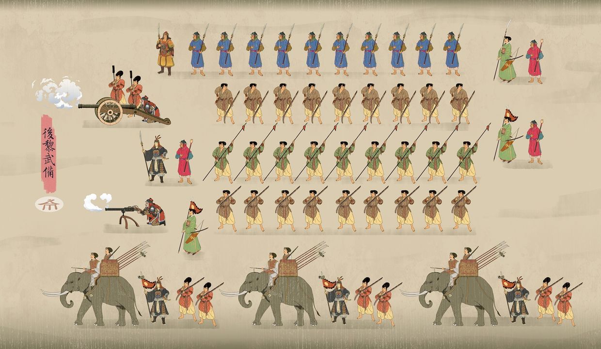 Quân đội nhà Lê - Trịnh, tranh: Ấm Chè