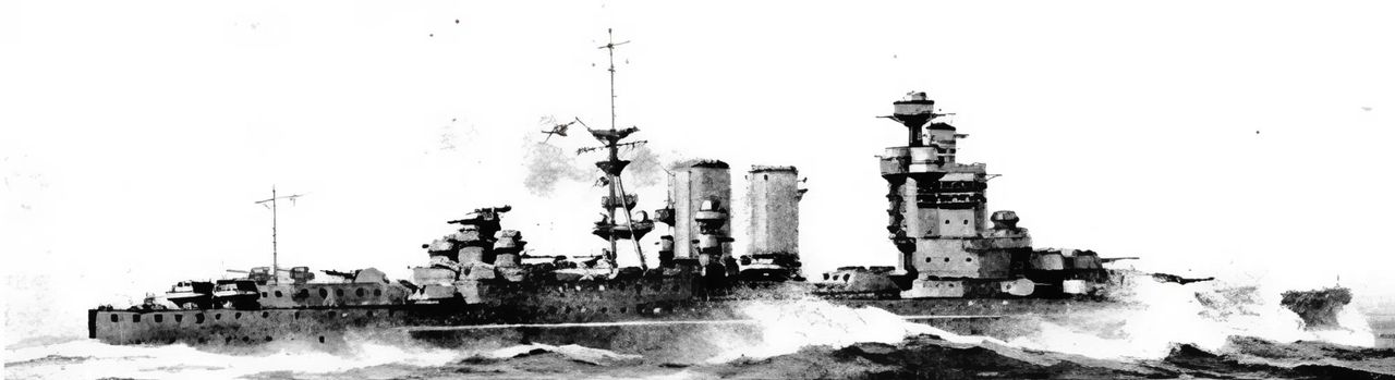Hình dung về dáng vẻ cuối cùng của lớp “siêu thiết giáp tuần dương hạm” G3 của Anh, còn được gọi là “thiết giáp tuần dương hạm 1921”, do sử gia và họa sĩ hải quân Oscar Parkes thể hiện. Bức vẽ nhấn mạnh đến tháp cầu chỉ huy (tower bridge), vốn mang lại nền tảng tốt hơn cho chỉ huy và điều khiển hỏa lực, cùng với cách bố trí tập trung hỏa lực chính ở phía trước – cả hai đặc điểm này đều được áp dụng sau đó trong lớp Nelson.