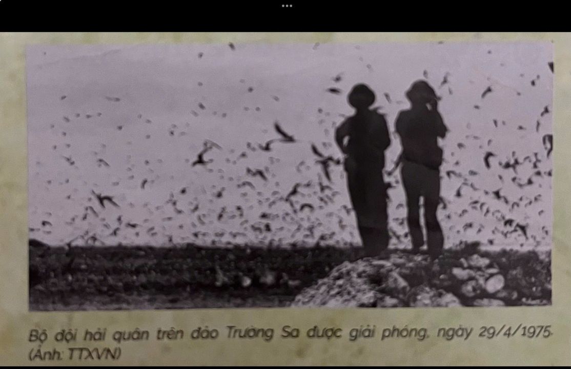 Bộ đội hải quân trên đảo Trường Sa được giải phóng, ngày 29/4/1975. (Ảnh: TTXVN)