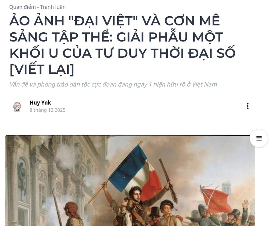 Các bạn có thể tìm đọc trên Facebook để tự đánh giá, vì Spiderum đã không muốn chứa bài viết này nên tôi không dẫn link ở đây.