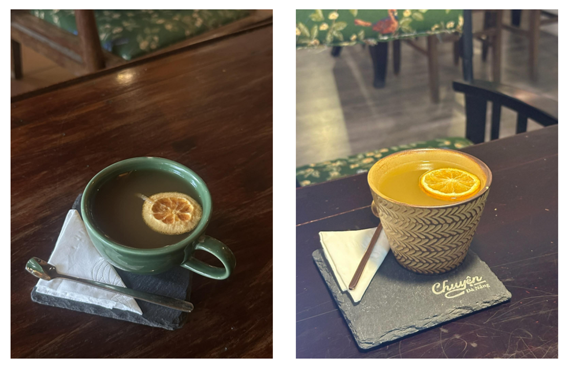 Trà gừng cam thảo tại Chuyện Đà Nẵng