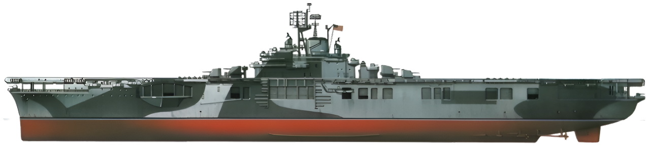 USS Essex (CV-9) là chiếc đầu tiên thuộc lớp tàu sân bay hạm đội đông đảo nhất từng được đóng trong lịch sử; có tổng cộng 14 chiếc thuộc lớp này tham chiến trong Chiến tranh Thái Bình Dương. Con tàu này đã tham gia vào cả hai cuộc chiến đánh chìm hai thiết giáp hạm lớn nhất thế giới. Trong trận chiến đánh chìm Musashi, con tàu mang theo Không đoàn số 15 (96 máy bay), trong đó gồm 25 máy bay SB2C-3 và 20 máy bay TBF/TBM-1C. Vào thời điểm đánh chìm Yamato, con tàu mang theo Không đoàn số 83 (102 máy bay), trong đó gồm 15 chiếc SB2C-4 Helldiver và 15  chiếc TBM-3 Avenger.