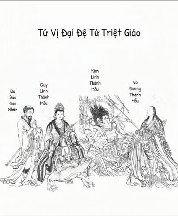 04 vị Thủ Tịch Đệ Tử Triệt Giáo
