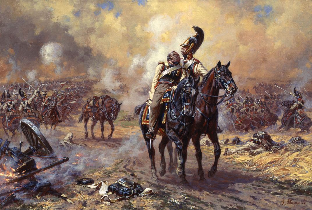 <i>"Horse Guards in the Battle of Boridino" của Aleksandr Yurievich Averyanov</i>