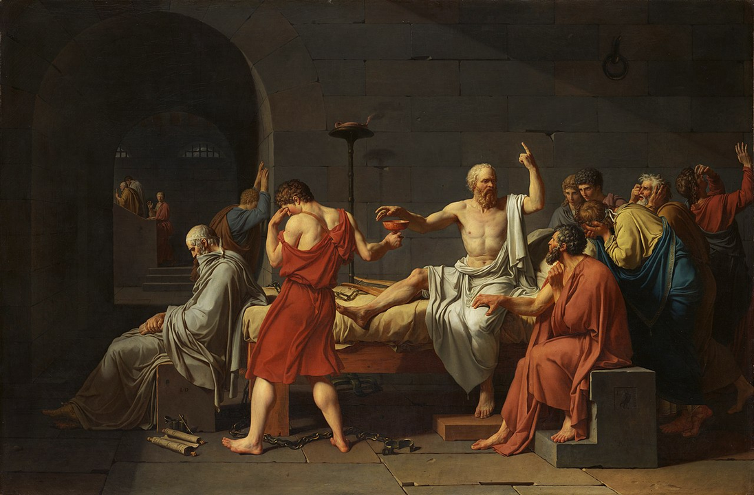 “Cái chết của Socrates”, 1787, Jacques-Louis David (1748-1825)