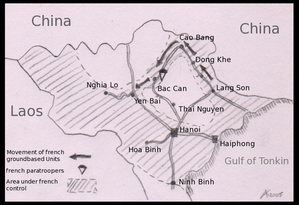 Bản đồ chiến dịch Lea năm 1947