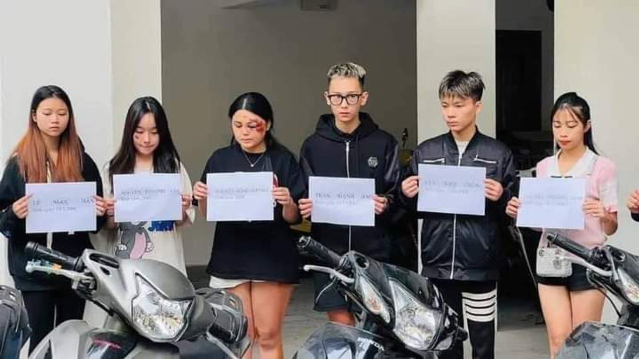 Hình ảnh nhóm đối tượng gây tai nạn