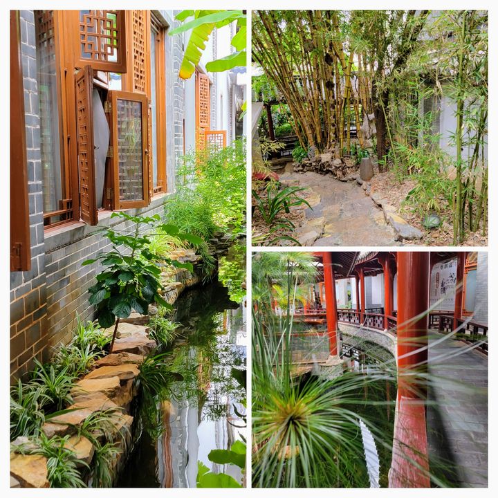 Khuôn viên nhà hàng nhiều view đỉnh, mang nét Nhật nhiều hơn nét Trung