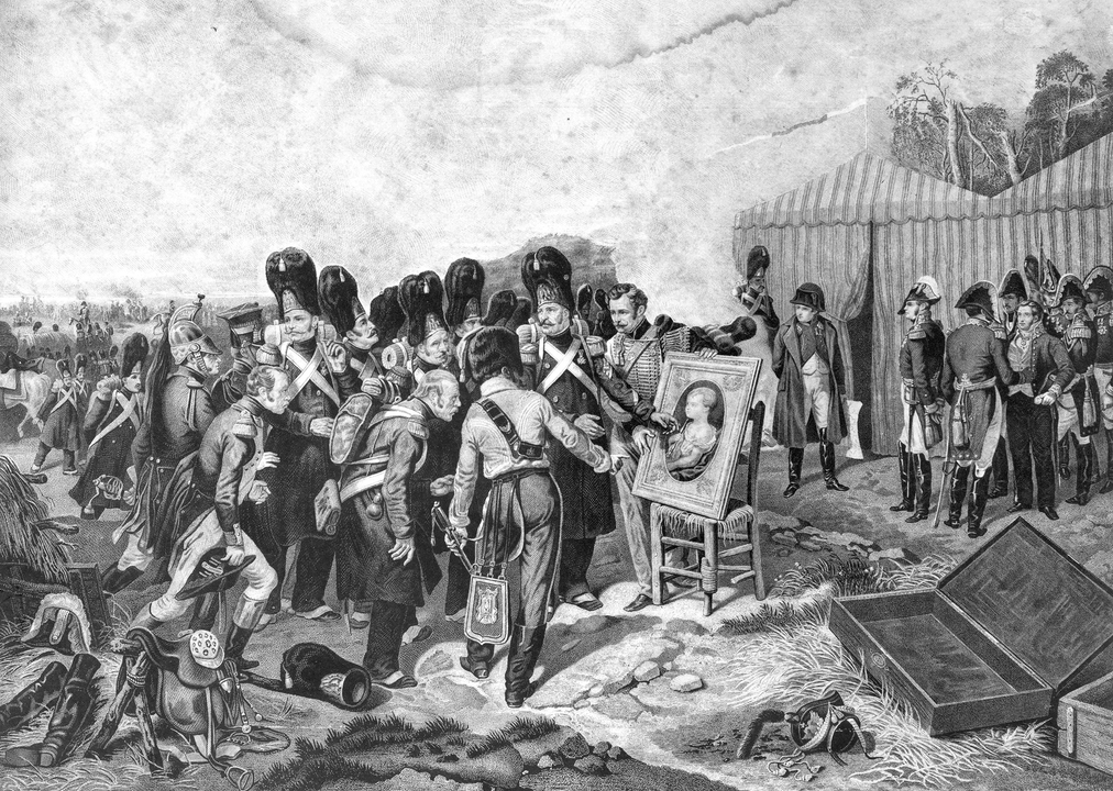 <i>Napoleon cho mở hộp đựng chân dung con trai mình</i>