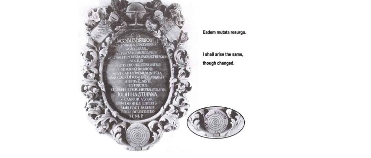 Bia mộ của Jacob Bernoulli ở Basel