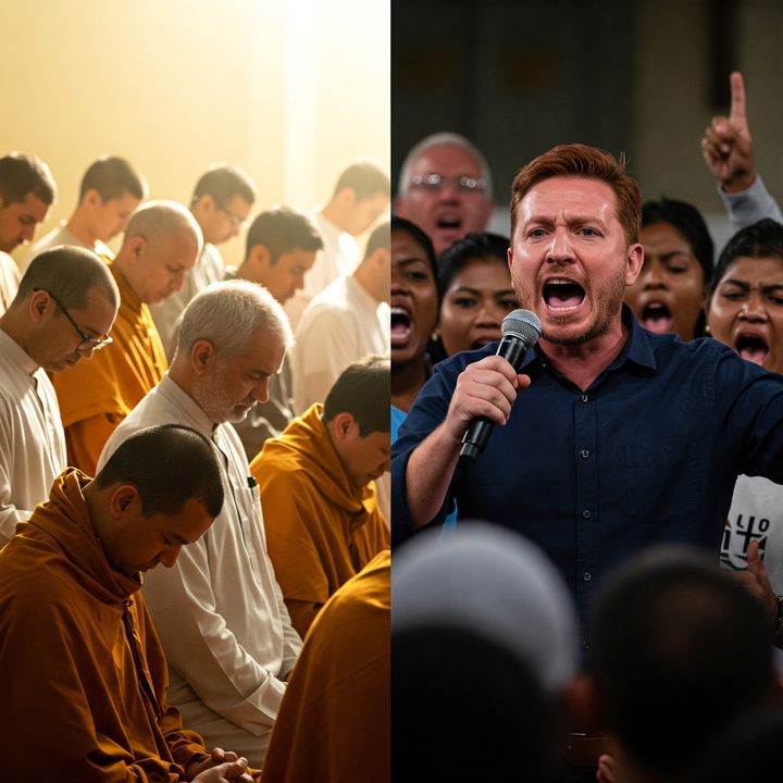 Dùng tự do ngôn luận để mạt sát tôn giáo? (Ảnh: Gemini)