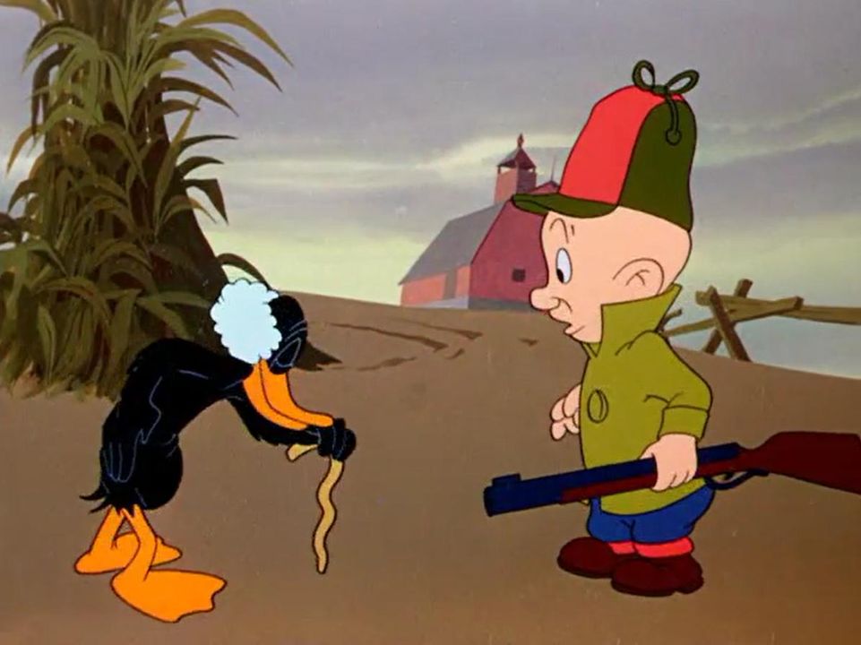 Wise Quackers (1953) với hai nhân vật chính là Daffy Duck và Elmer Fudd, mang hàm ý sâu sắc về mối quan hệ giữa kẻ săn và con mồi, châm biếm bản chất giả tạo của sự phục tùng.