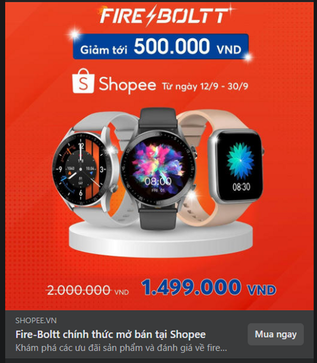 Bài quảng cáo của shopee