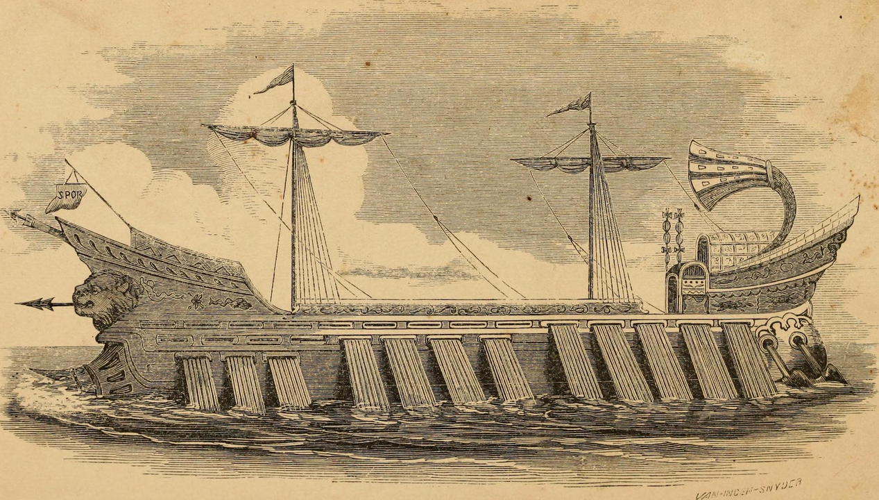 Tranh minh họa về con tàu khổng lồ