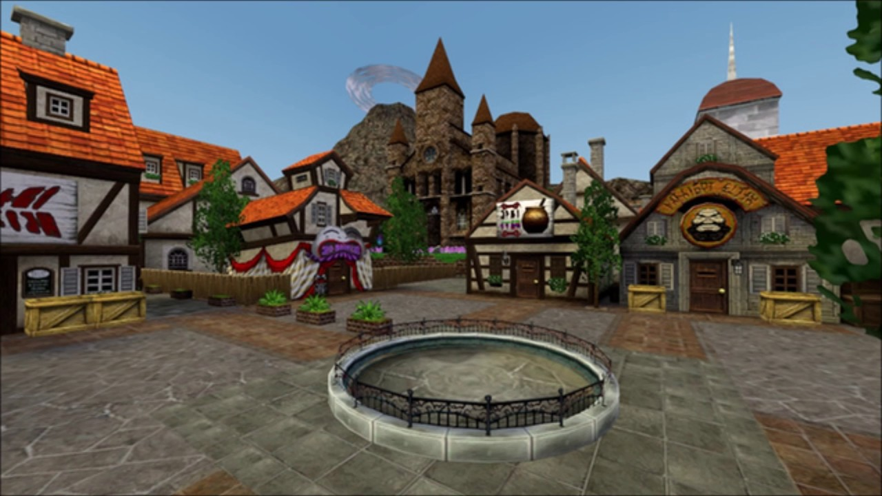 Khu chợ tại quảng trường Thị trấn Hyrule