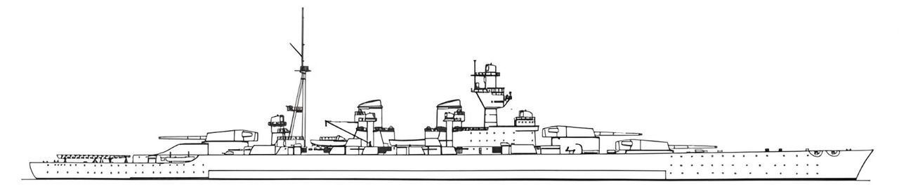 Thiết kế thiết giáp hạm 'UP41' của hãng kiến trúc Ý Ansaldo dựa trên lớp Vittorio Veneto.
