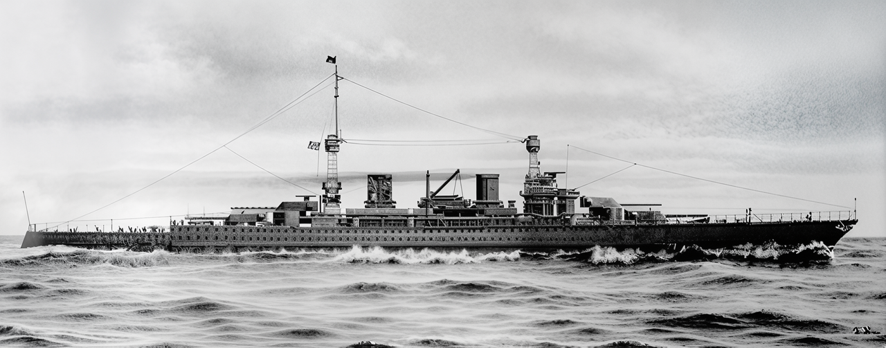 Bức vẽ này của họa sĩ hải quân F. Muller, được thực hiện vào năm 1919, cho thấy phiên bản cuối cùng trong kế hoạch của Hải quân Hoa Kỳ dành cho lớp thiết giáp tuần dương hạm Lexington, do David W. Taylor thiết kế và được Hội đồng Tổng tư lệnh Hải quân Hoa Kỳ phê chuẩn.