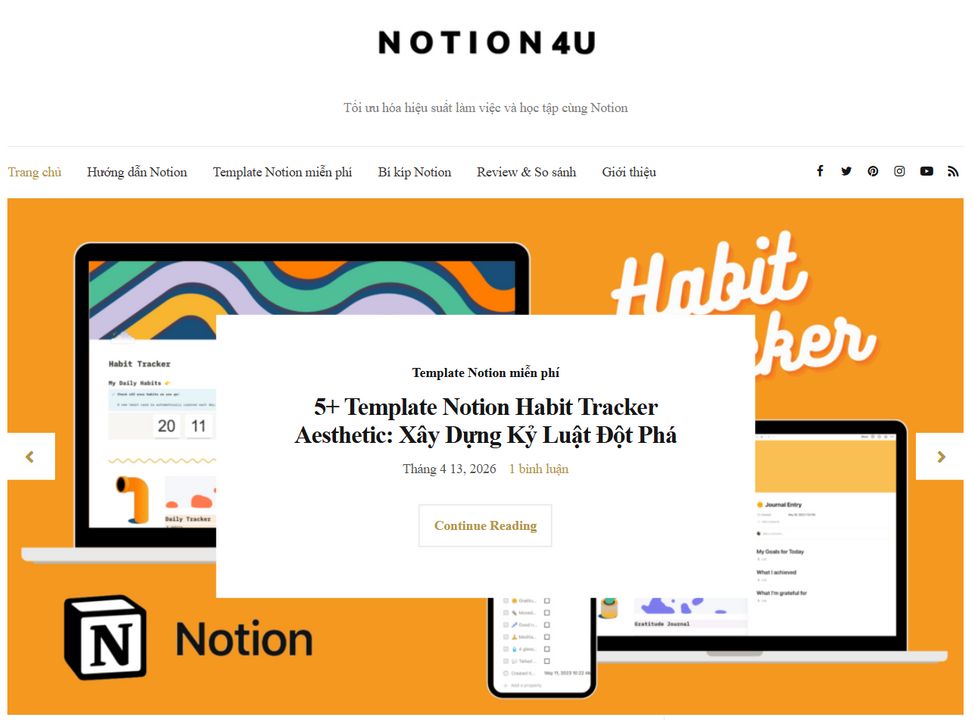 Kho Template miễn phí trên Notion4U