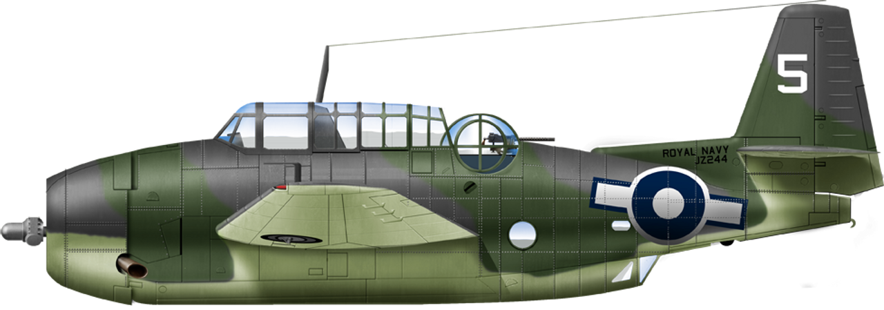 Chiếc Avenger Mk.I, từ HMS Indefatigable của Hải quân Hoàng gia Anh.