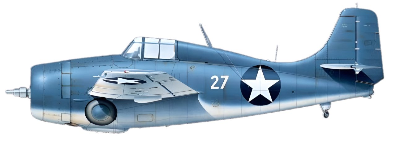 Tiêm kích F4F-4 Wildcat  do Thiếu úy George Leroy Wrenn của tàu sân bay Hornet điều khiển. Wrenn đã dùng chiếc máy bay này để bắn hạ năm máy bay ném ngư lôi vào ngày 26 tháng 10 năm 1942.