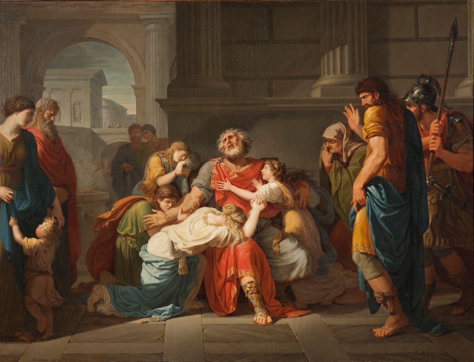 <i>The Blind Oedipus Commending his Children to the Gods</i>&nbsp;(1784) bởi&nbsp;Bénigne Gagneraux