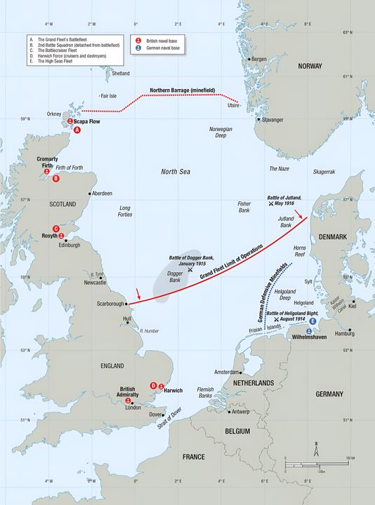 Các chiến dịch ở mặt trận Biển Bắc từ năm 1914-18.