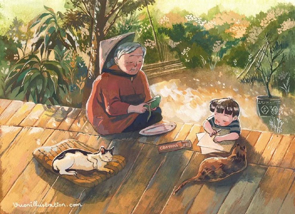 <i>con nhớ bà</i>