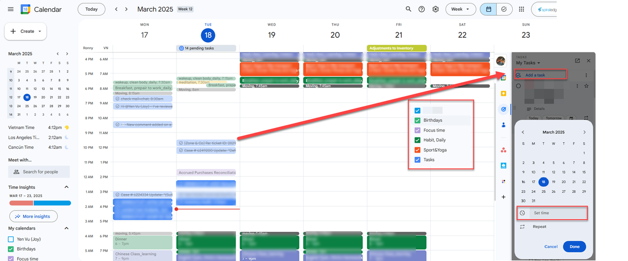 My google Calendar
