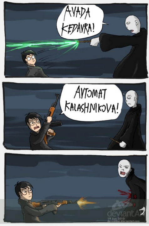 Avada Kedavra (Lời nguyền Giết chóc) là câu thần chú hắc ám nguy hiểm nhất trong thế giới Harry Potter, thuộc ba "Lời nguyền không thể tha thứ". Khi thi triển, nó tạo ra tia sáng màu xanh lục, gây cái chết tức thì, không đau đớn và không để lại dấu vết trên cơ thể nạn nhân