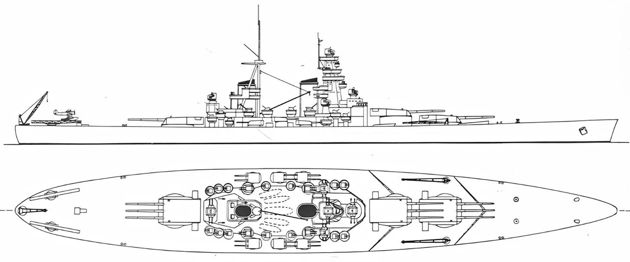 Bản thiết kế cuối cùng của lớp Sovetsky Soyuz năm 1939.