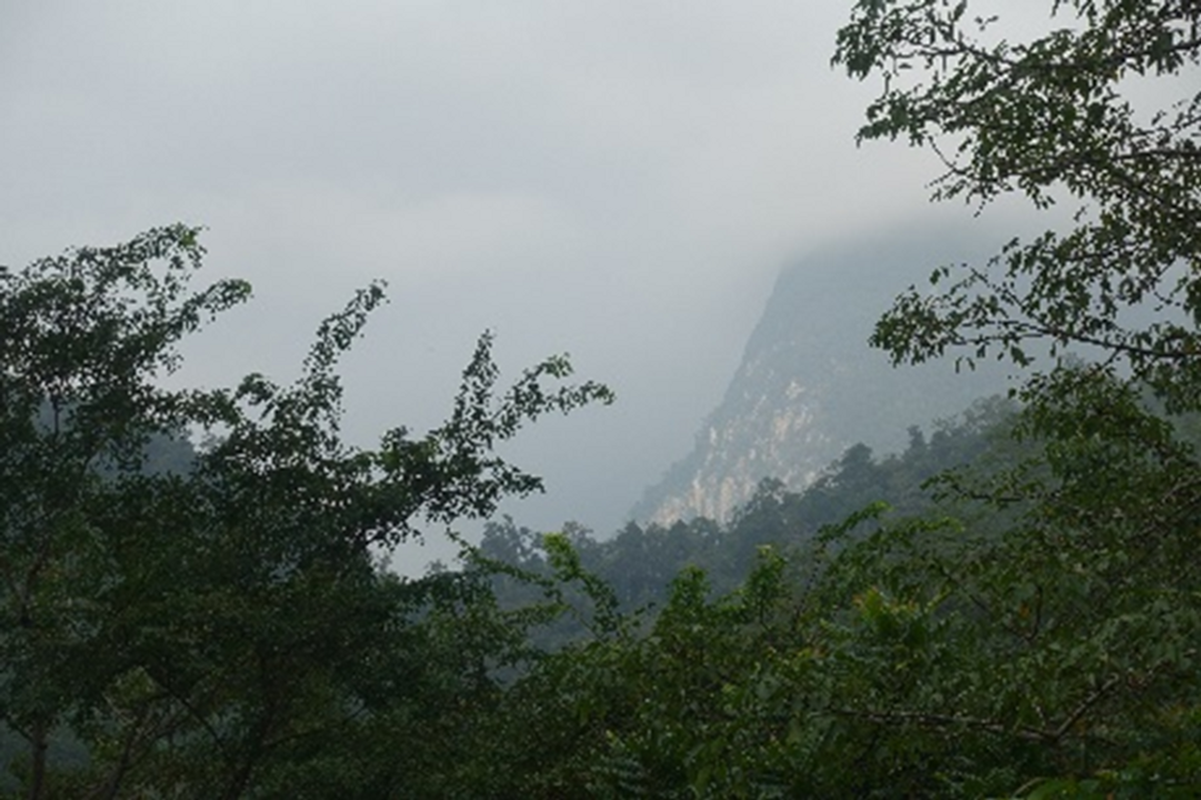 Núi Nặm Mèo vẫn ngủ vùi trong sương