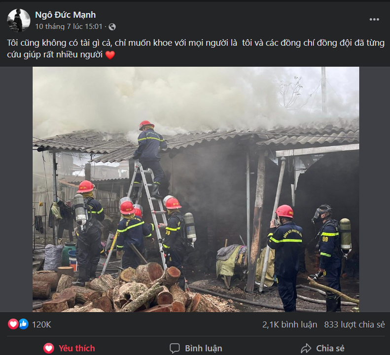 Một bài viết mà khi mình đọc, mình rùng mình vì còn có nhiều người ngoài kia hi sinh thầm lặng để cứu giúp chúng ta, theo một khía cạnh nào đó. Nguồn: Ngô Đức Manh - Flex đến hơi thở cuối cùng.