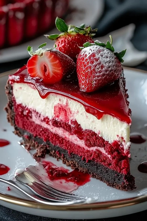 Red Velvet Strawberry Cheesecake Nguồn: Orozco Adamelis, Printerest