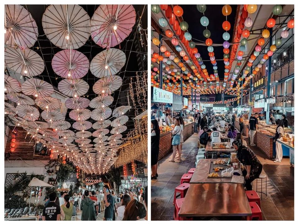 Hàng quán rợp chợ, đăng vân rợp trời