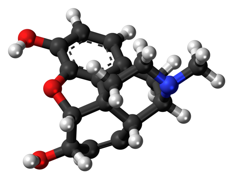 Cấu trúc phân tử của morphine. Ảnh: Jynto/Wikipedia