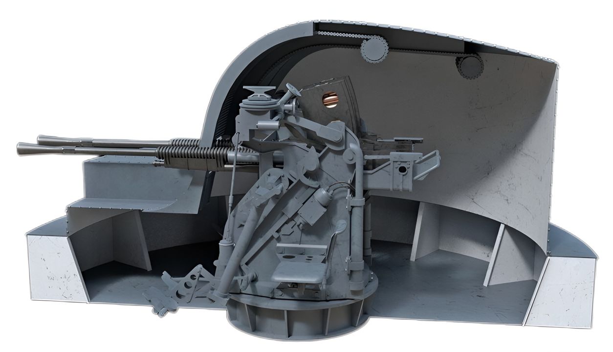 Bên trong tháp pháo 25 mm Type 96.