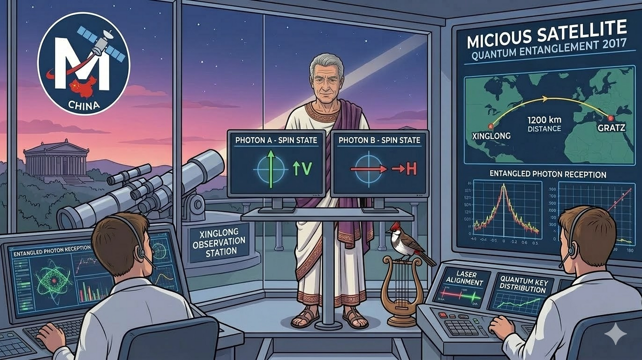 Thí nghiệm 2017 sử dụng vệ tinh Micius