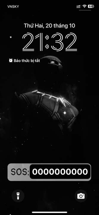 Màn hình điện thoại của mình - số SOS là số vợ mình