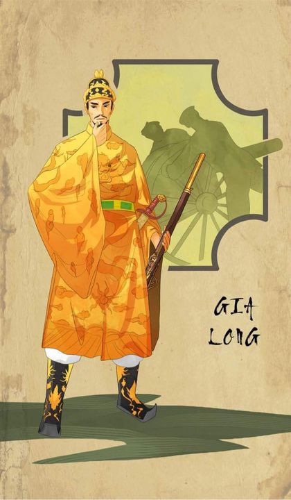 Vua Gia Long, tranh: Đại Việt kỳ nhân