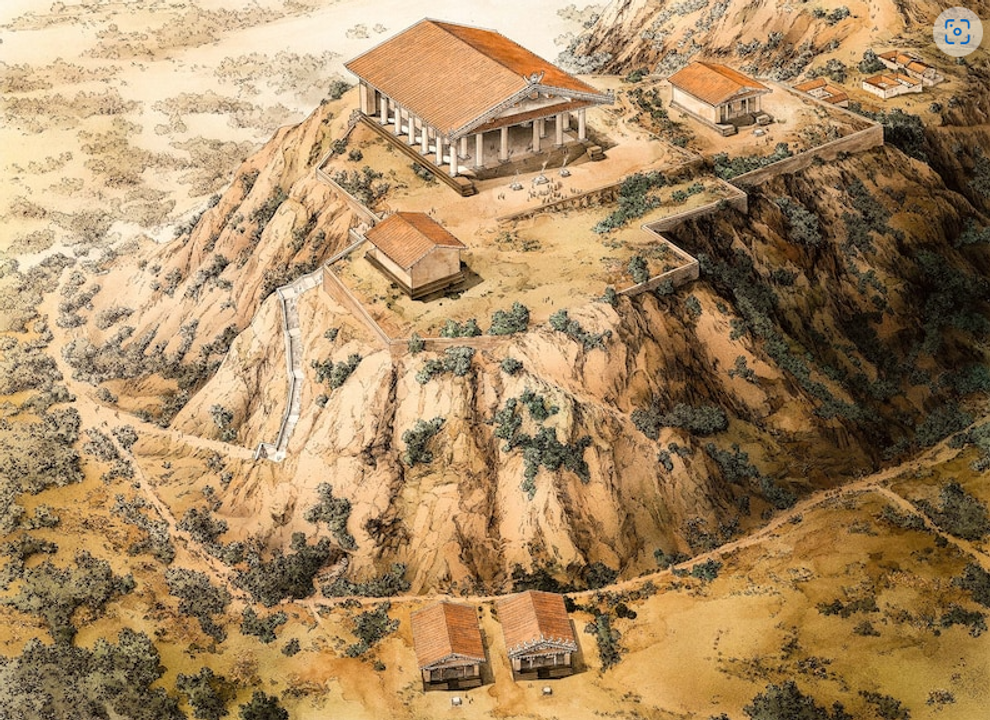 <i>Đền thờ Jupiter Optimus Maximus - ngôi đền quan trọng nhất ở La Mã cổ đại được tọa lạc trên Đồi Capitoline</i>