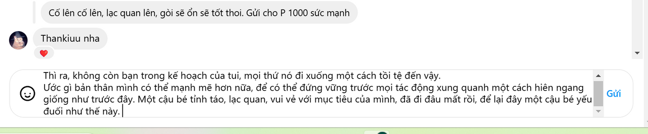 Những điều chưa thể gởi đến bạn. 