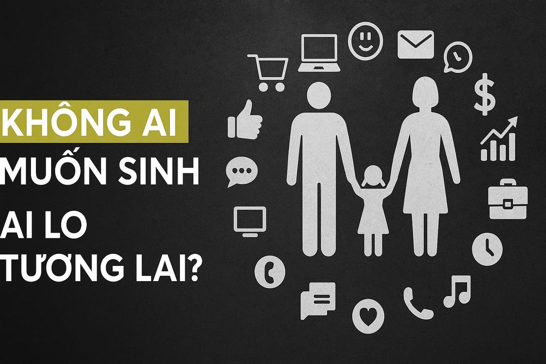 Mức sinh của Việt Nam hiện chỉ đạt 1,91 con/phụ nữ, nằm trong top 5 nước thấp nhất khu vực Đông Nam Á. (Theo Cục Thống Kê - Bộ Tài chính)