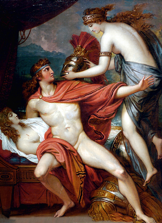 “Thetis mang vũ khí đến cho Achilles”, vẽ khoảng 1806-1808, của Benjamin West.