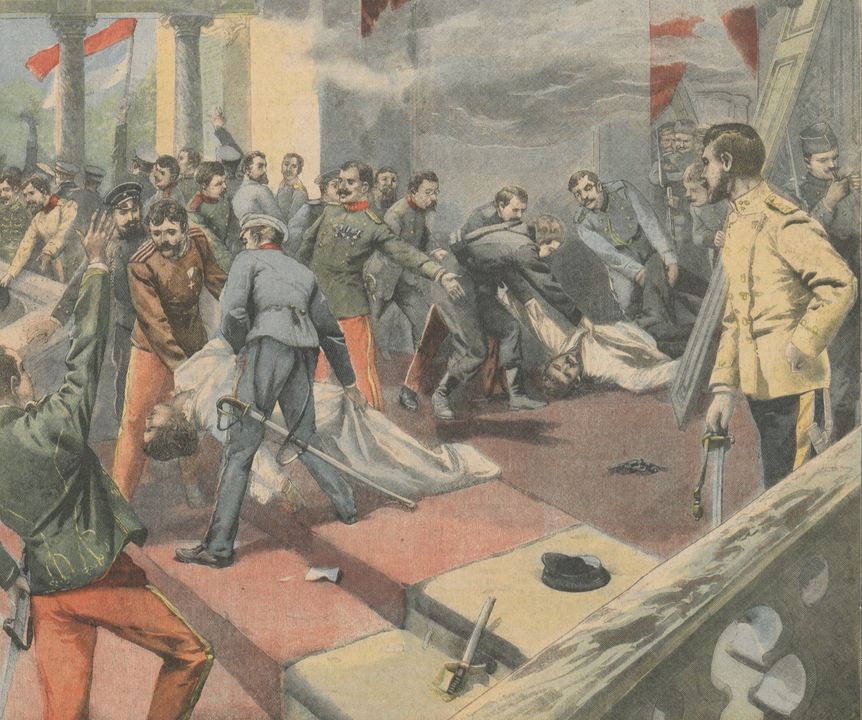 Vua Alexander và vương hậu Draga bị ám sát