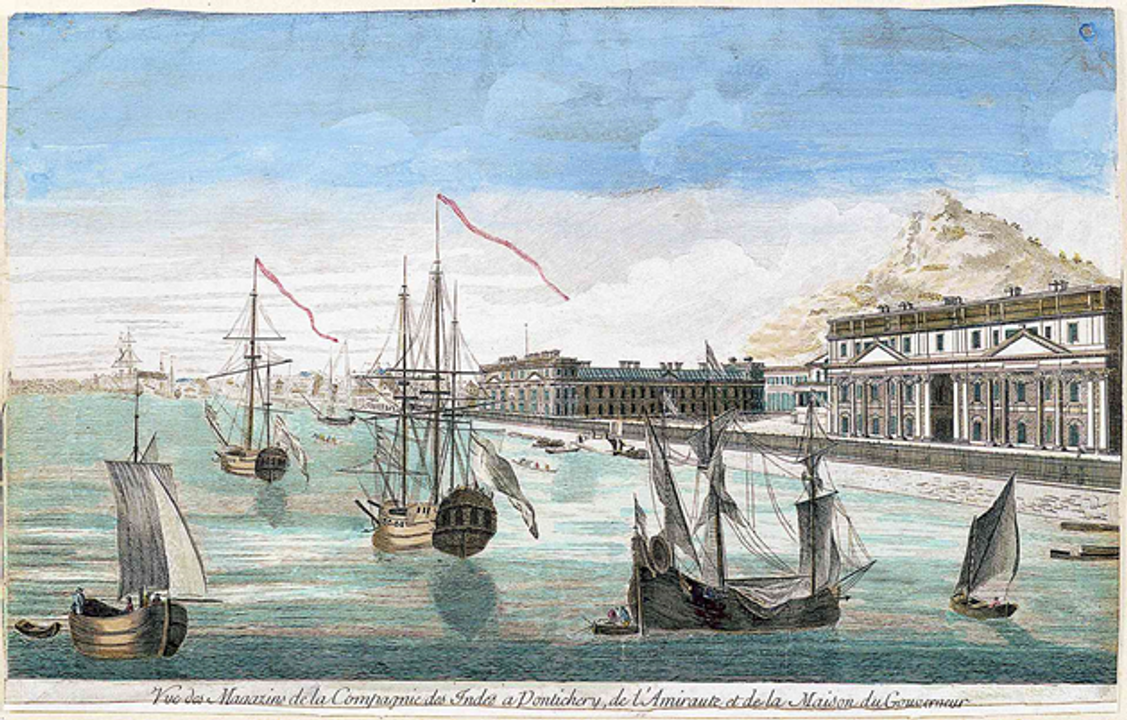 Thương điếm Pháp tại Pondicherry. 