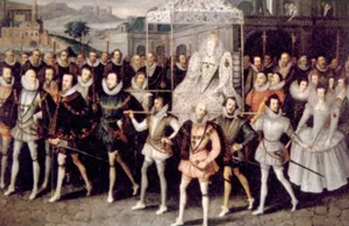 Đoàn rước của Nữ hoàng Elizabeth I và các thành viên trong triều đình và hoàng gia của bà.

