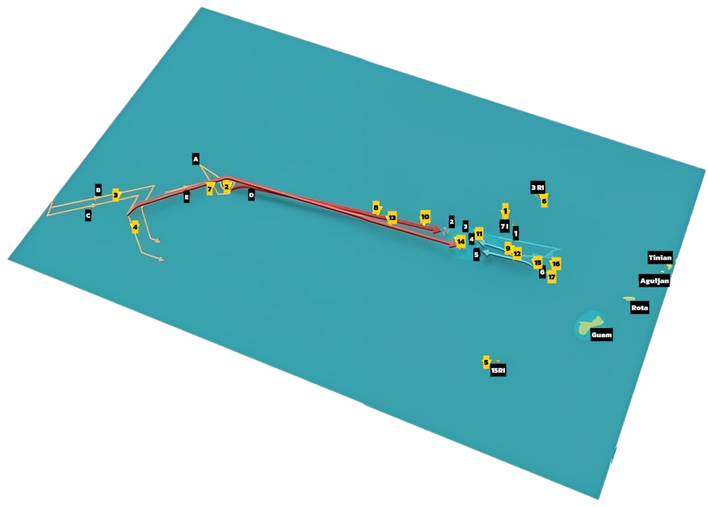 "THẢM SÁT GÀ TÂY TẠI QUẦN ĐẢO MARIANA" (GIAI ĐOẠN 1): Tiêm kích Mỹ giao chiến với máy bay Nhật trong Đợt I và Đợt II, ngày 19 tháng 6.