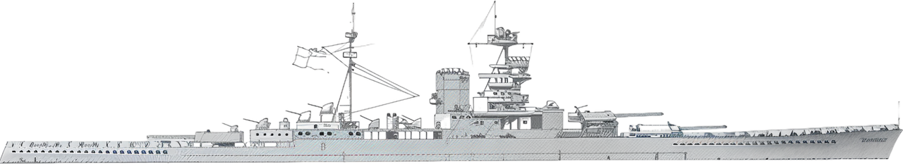 Tranh minh hoạ về HMS <i>Incomparable</i> của Tony Gibbons. HMS <i>Incomparable</i> là tên do Đô đốc John "Jackie" Fisher đặt cho một đề xuất về một thiết giáp tuần dương hạm cực lớn vào năm 1915 nhằm phục vụ cho kế hoạch tấn công Đức ở vùng biển Baltic. Thiết kế này dự định lắp 3 tháp pháo hai nòng 20 inch, loại pháo lớn nhất từng được lắp trên một tàu chiến chủ lực nào từng được chế tạo trước đó. Mặc dù đã nghiên cứu về khái niệm này, nhưng nó chưa bao giờ bước vào giai đoạn thiết kế hoặc gần được chế tạo do loại pháo 20 inch chưa từng được sản xuất, cũng như những nghi ngờ về tính hiệu quả mà con tàu mang lại, đặc biệt là sau trận Jutland năm 1916. Con tàu được dự tính dài 304 m, rộng 32 m nhưng chỉ mang lớp giáp dày 11 inch để đạt tốc độ dự kiến là 35 hải lý/giờ.