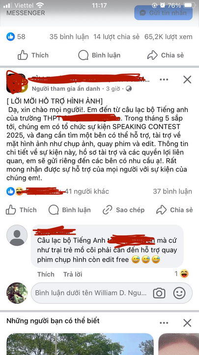 Screenshot bài viết được đề cập trong bài