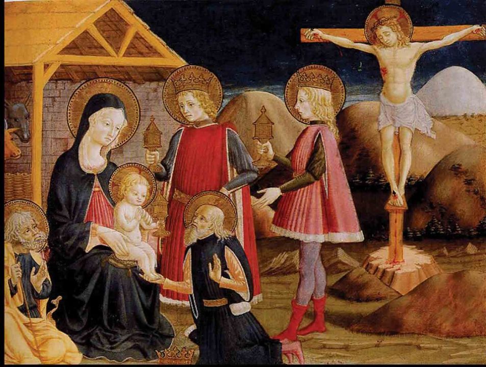 "The Adoration of the Kings, and Christ on the Cross" bởi họa sĩ Benedetto Bonfigli (1420-1496)